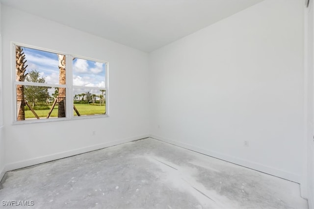 empty room with concrete floors