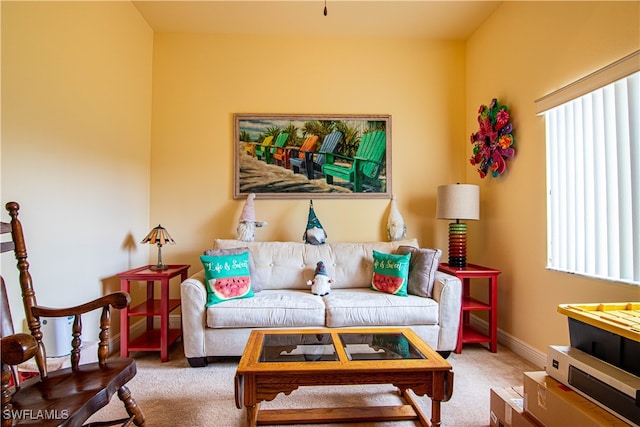 view of carpeted living room