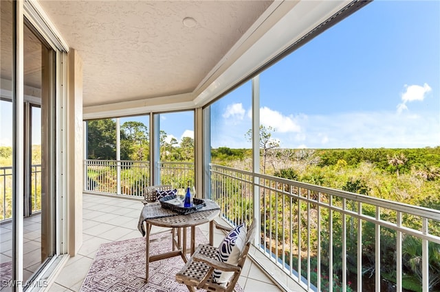 view of sunroom