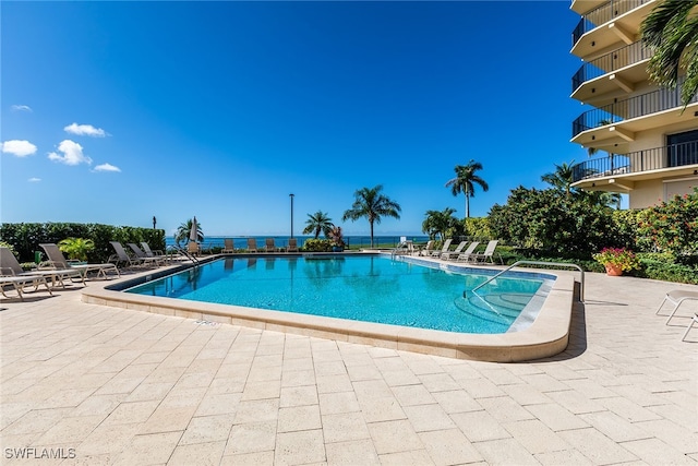 view of pool with a patio area