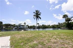 view of home's community with a water view