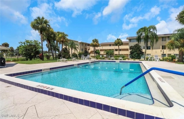 view of pool with a patio area