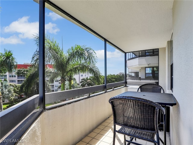 view of sunroom