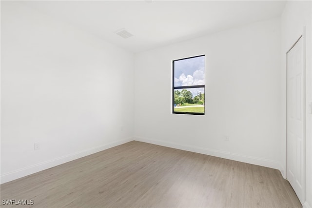 interior space with light hardwood / wood-style floors