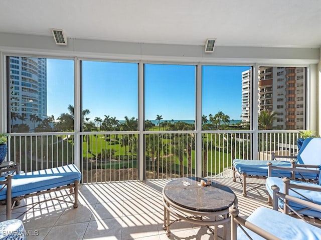 view of sunroom