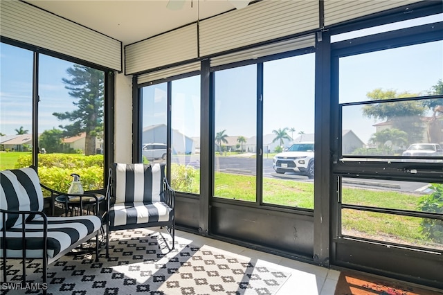 view of sunroom