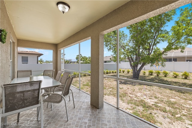 view of sunroom / solarium