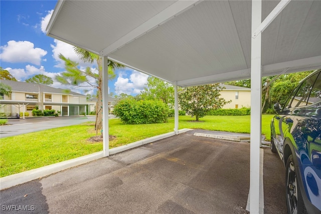 view of patio with a carport