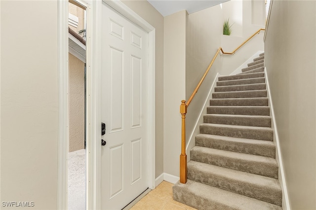 view of tiled foyer