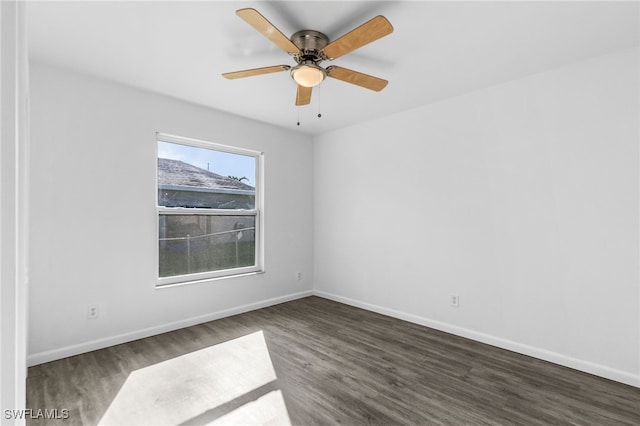 1905 SW 11th St, Cape Coral, FL 33991 - unfurnished room featuring wood finished floors, baseboards, and a ceiling fan