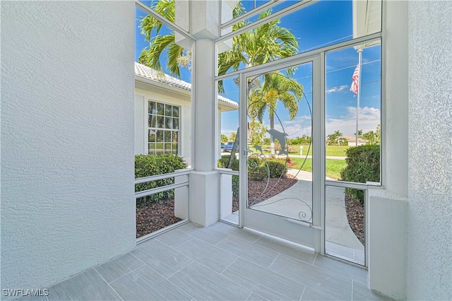 view of doorway to outside