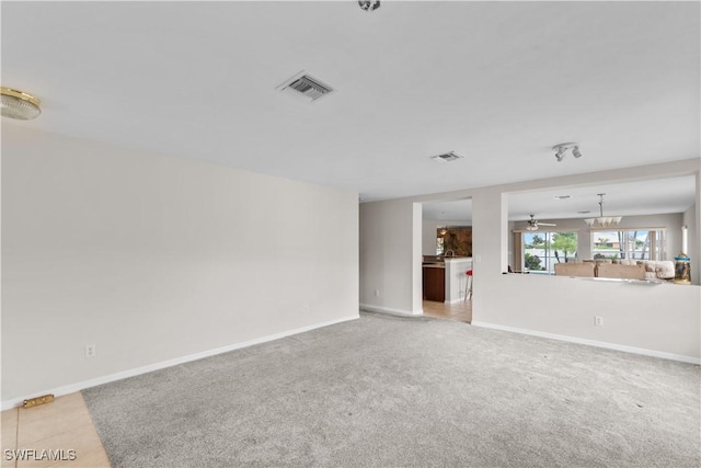 view of carpeted empty room