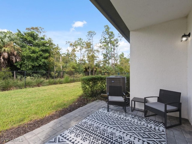 view of patio with central air condition unit