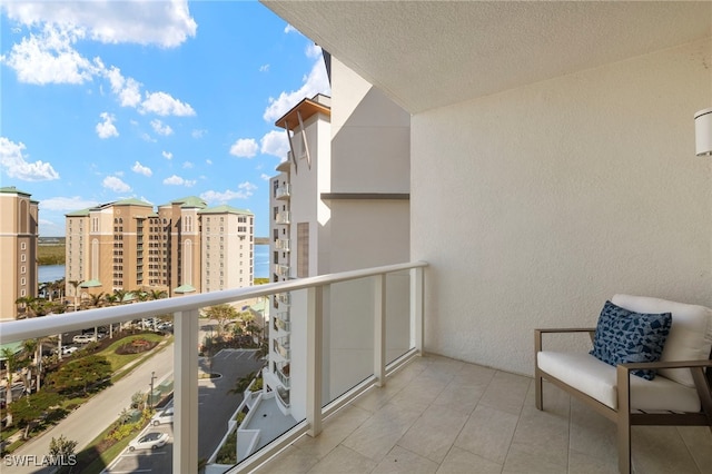 balcony with a city view