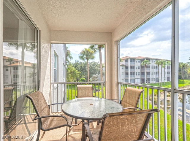 view of sunroom