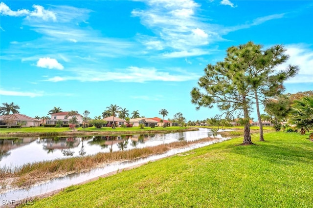 property view of water featuring a residential view