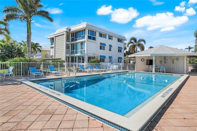 view of pool with a patio