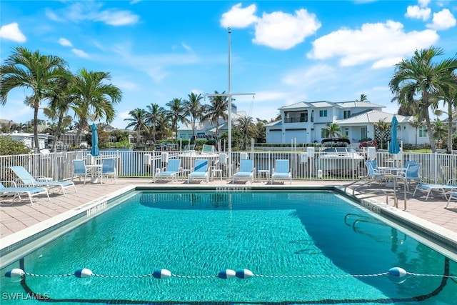 view of pool with a patio area