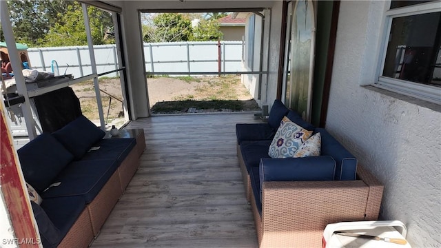 view of sunroom