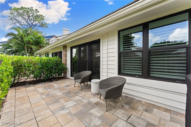 view of patio / terrace featuring french doors