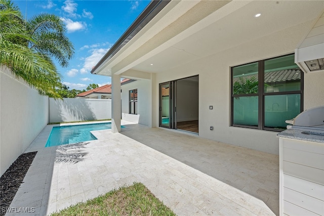 view of pool with a patio