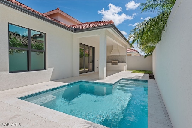 view of pool with a patio area