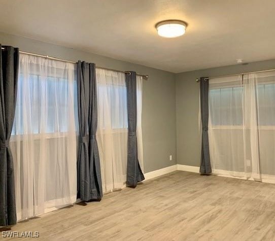 empty room featuring light hardwood / wood-style flooring