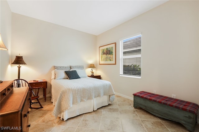 view of tiled bedroom