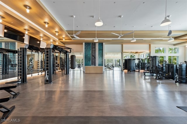 gym featuring concrete floors