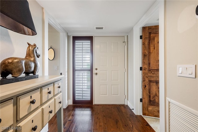 entryway featuring dark hardwood / wood-style floors