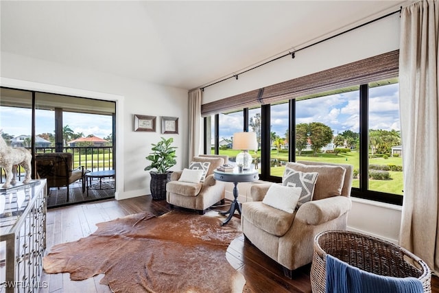 view of sunroom