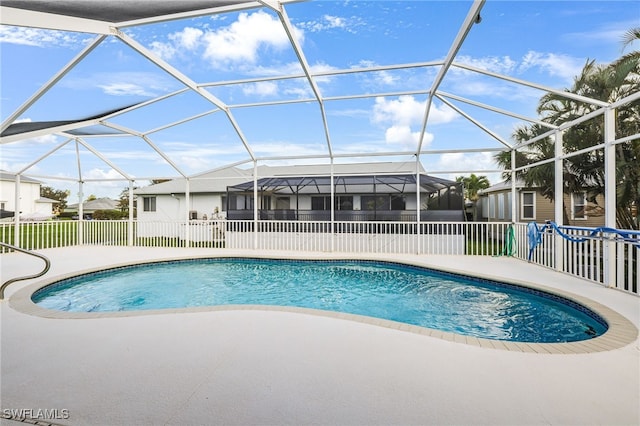 17585 Blackfriar Dr, Fort Myers, FL 33908 - view of pool featuring a patio and a lanai