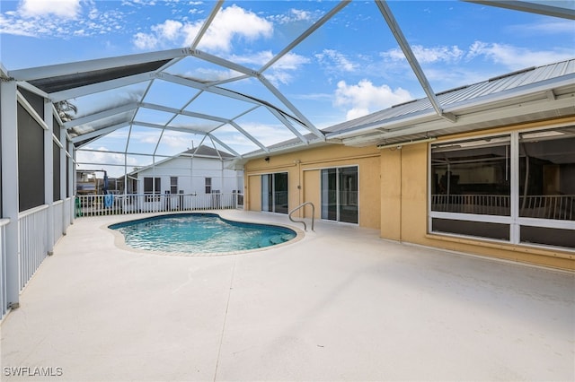 17585 Blackfriar Dr, Fort Myers, FL 33908 - view of pool with a patio area and a lanai