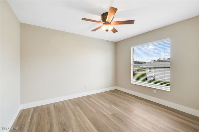 17585 Blackfriar Dr, Fort Myers, FL 33908 - empty room featuring light wood-type flooring and ceiling fan