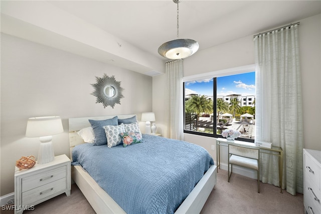 view of carpeted bedroom