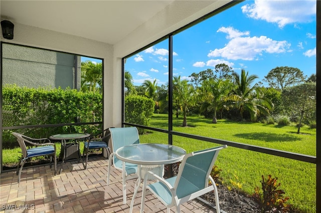 view of sunroom / solarium