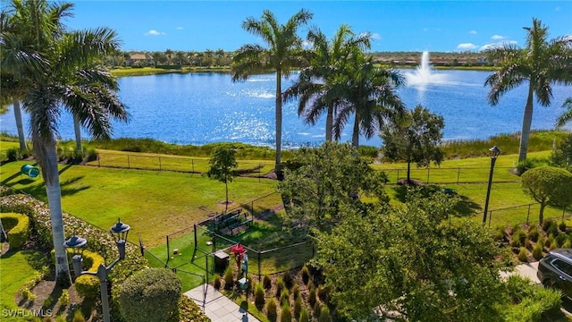 view of water feature