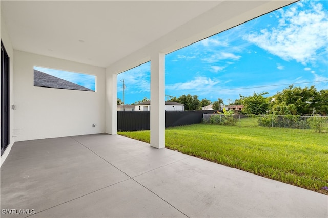 view of patio / terrace featuring a fenced backyard