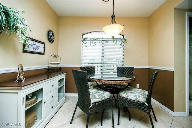 view of tiled dining area