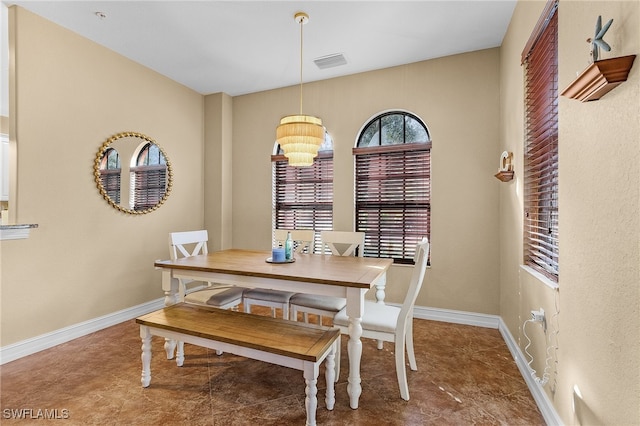 view of dining room