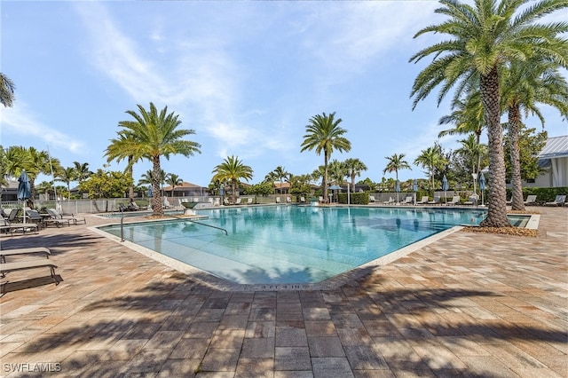 view of pool with a patio