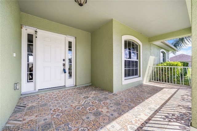 view of doorway to property