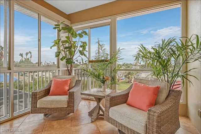 view of sunroom