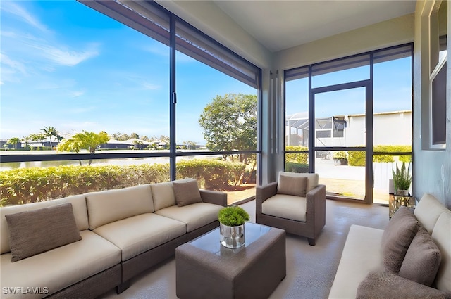 sunroom / solarium featuring plenty of natural light