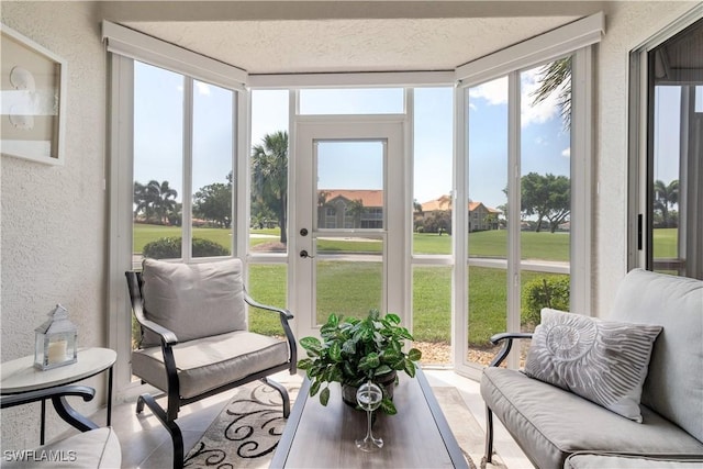 view of sunroom