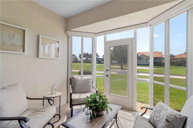 view of sunroom