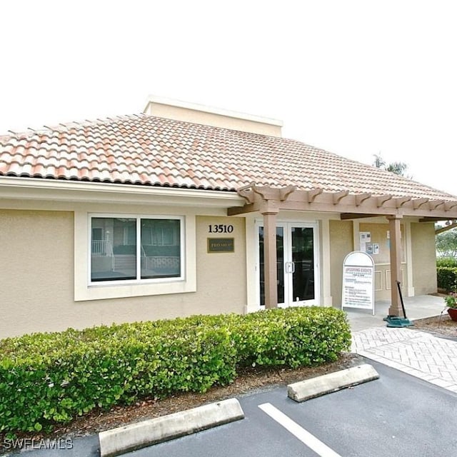 entrance to property with french doors