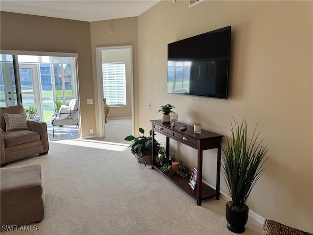 view of carpeted living room