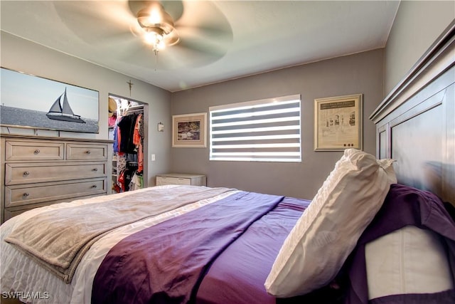 113 SE 41st St, Cape Coral, FL 33904 - bedroom with a closet, ceiling fan, and a spacious closet