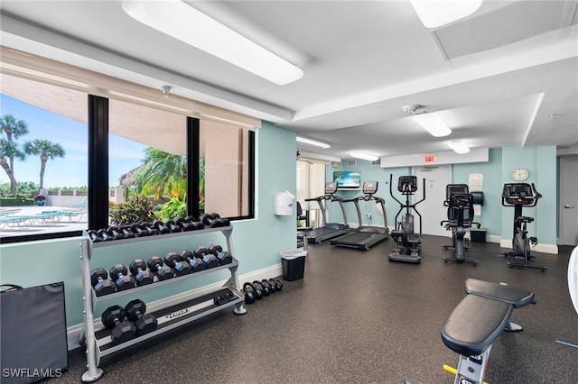 view of exercise room